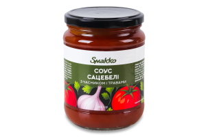 Соус з часником і травами Сацебелі Smakko с/б 460г