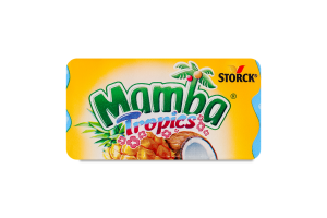 Цукерки жувальні Асорті Тропік Mamba м/у 26.5г