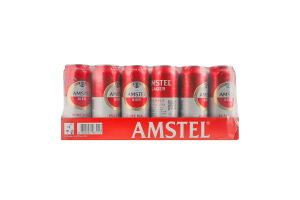 Пиво 500мл 5% светлое фильтрованное пастеризованное Amstel ж/б