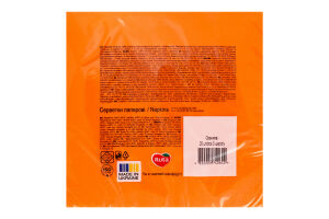 Серветки паперові 3-х шарові оранжеві 325х325мм Golden line Ruta 20шт