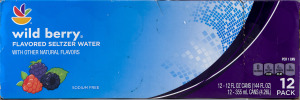 Ahold Wild Berry Flavored Seltzer Water -12 CT