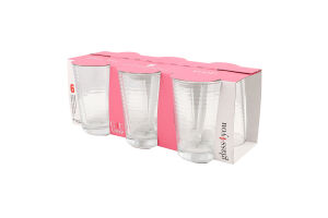 Склянка д/води Loop 215мл 10см 6шт Pasabahce