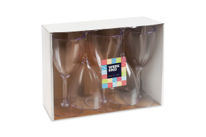 Келих для вина пластиковий прозорий міцний 150мл Karnaval Weekend 5шт