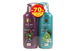 Набор Крем-гель для душа Ягодный микс + Крем-гель для душа Бергамот Dalas 2х500г