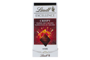 Шоколад темний з хрустким печивом та карамеллю Excellence Lindt к/у 100г
