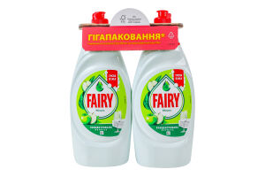 Средство для мытья посуды Яблоко Fairy 2х900мл
