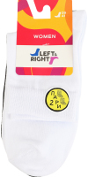 Носки женские Left&Right №110 39-41 белый/черный 2пары