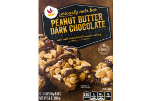Ahold Seriously Nuts Bar Peanut Butter Dark Chocolate - 4 CT