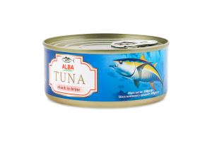 Тунець цілий у власному соку Alba Food з/б 150г