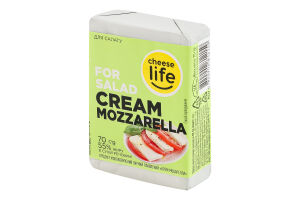 Продукт молоковмісний сирний плавлений "Крем-Моцарелла" 55% ТМ "Cheese life" 70
