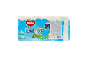 Папір туалетний 3-х шаровий 160 листів Island aroma Pure white Deluxe Golden line Ruta 8шт