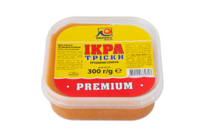 Икра трески пробойная соленая Premium Нерест п/у 300г