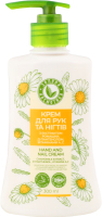 Крем д/рук та нігтів з екстрактом ромашки 300мл з дозатором Зелена косметика