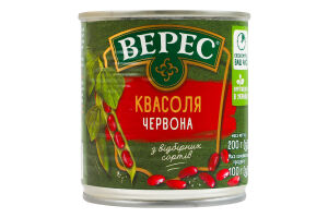 Квасоля червона стерилізована Ніжна Верес з/б 200г