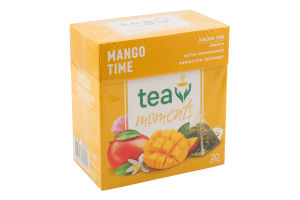 Чай зеленый байховый Mango Time Tea Moments к/у 20х1.7г