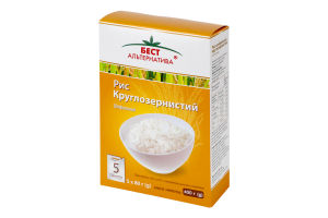 Рис круглозернистий в пакетиках Бест Альтернатива к/у 5х80г