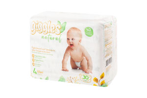Підгузки Нейча максі 4 7-18кг 30шт Гіглс