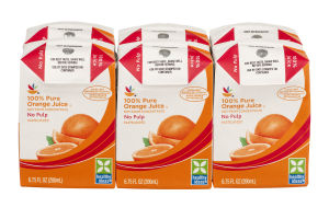 Ahold 100% Pure Orange Juice No Pulp - 6 CT