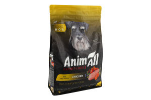 Корм д/дорослих собак з свіжою куркою сухий 2,5кг AnimAll