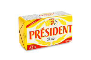 Масло кисловершкове 82% несолоне President м/у 400г