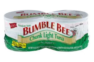 Bumble Bee Chunk Light Tuna In Water - 4 PK