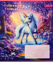 Тетрадь ученическая школьная в линейку 12 листов №ZB25.1752L Unicorn Kids line ZiBi 1шт