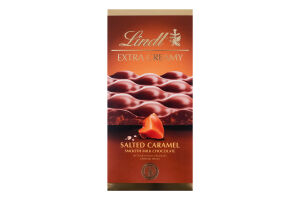 Шоколад молочний з карамеллю та морською сіллю Extra creamy Lindt к/у 80г