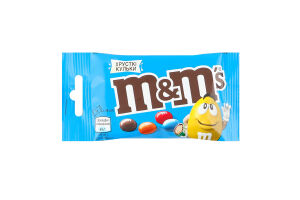 Драже с рисовыми шариками в молочном шоколаде покрытое сахарной разноцветной глазурью Хрустящие шарики M&M`s м/у 36г