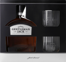 Набор подарочный Виски Джентельмен Джек 40% 0.7л + 2 стакана Jack Daniel's к/у