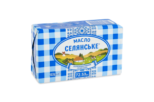 Масло сладкосливочное 72.5% крестьянское Селянське м/у 180г