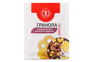 Гранола с добавлением тропических фруктов ТМ "1" м/у 40г
