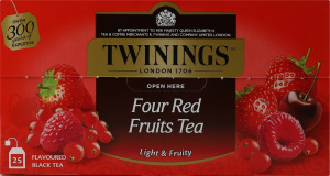 Чай чорний 4 червоні фрукти Twinings к/у 25x2г
