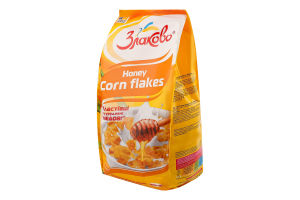 Пластівці кукурудзяні глазуровані цукровою глазур'ю Медові Злаково м/у 300г