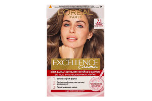 Крем-фарба Екселенс Крем 7.1 русяво-попелястий Лореаль