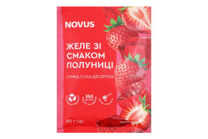 Желе зі смаком полуниці Novus 80г