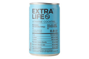 Напій зі стевією Релакс + антистрес Vitamine сocktail Extra Life з/б 150мл