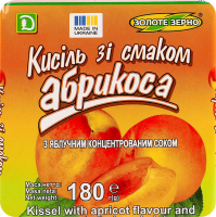 Кисель со вкусом абрикоса с концентрированным яблочным соком Золоте Зерно м/у 180г