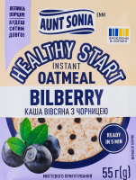 Каша овсяная мгновенного приготовления с черникой Healthy start Aunt Sonia м/у 55г