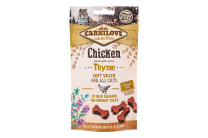 Ласощі для котів Chiken with Thyme Carnilove д/п 200г