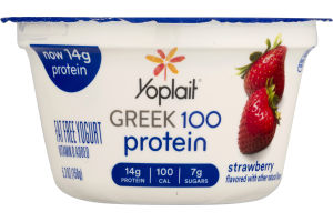 Yoplait Greek 100 Protein Fat Free Yogurt Strawberry