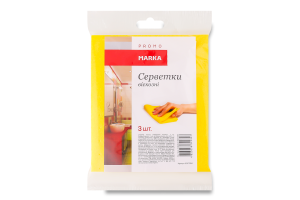 Серветки віскозні 30х34см Marka Promo 3шт