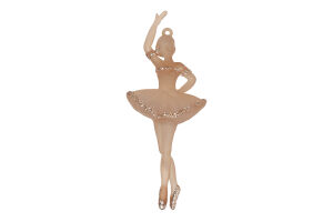 Підвіска новорічна Балерина шампань 14,5*6см КМ