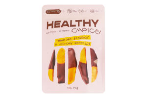 Філейки мангові натурально сушені в чорному шоколаді Healthy Choice д/п 185г