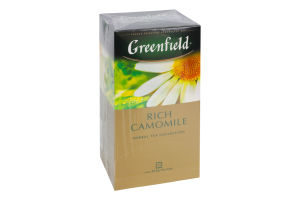 Чай трав'яний зі смаком та ароматом яблука з корицею Rich Camomile Greenfield к/у 25х1.5г