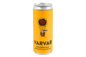 Пиво 0.33л 6.9% светлое нефильтрованное непастеризованное Golden Ale Varvar ж/б