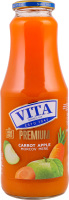 Сік морквяно-яблучний з м"якоттю 1л скло Віта