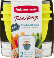Rubbermaid Take Alongs With Removable Tray - 2 CT