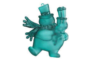 Підвіска новорічна Сніговик смарагдова 10*9см КМ