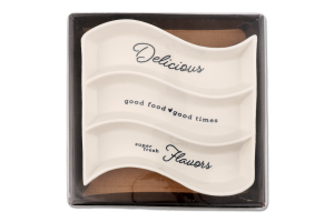 Салатник белый фарфоровый 3 секции Excellent Houseware 1шт