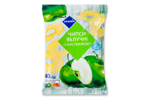 Чіпси яблучні з кислинкою 40г ТМ «Премія»